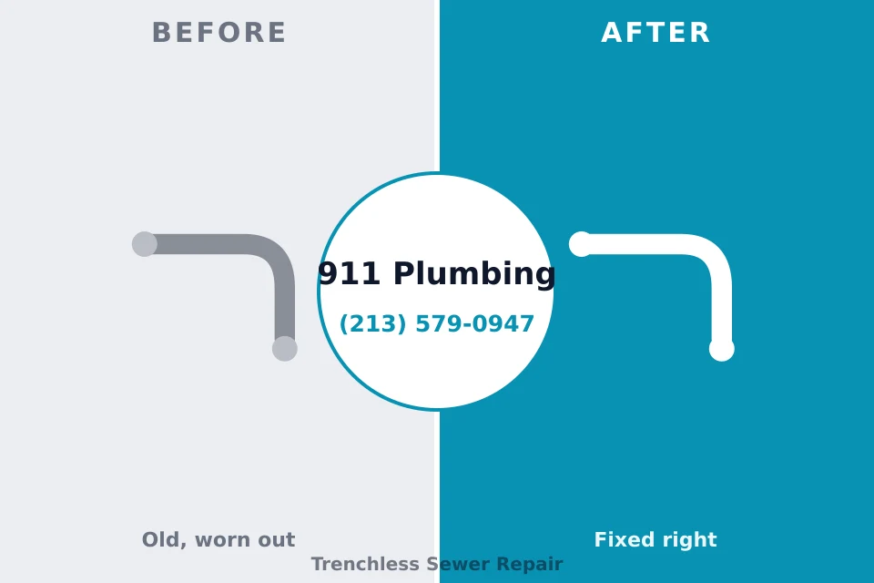 Before and after: plumbing repair Church Hill, TN